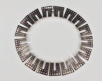 Collar Margot De Taxco con Flecos y Puntos de Plata Esterlina