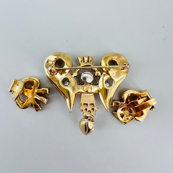 Mazer Angel Set Brooch & Earrings Set 1940s - image 8
