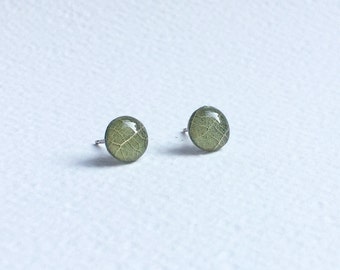 Skeleton Leaf and Paper Earring studs - Small
