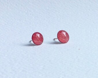 Skeleton Leaf and Paper Earring studs - Small