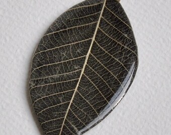 Hand made Skeleton Leaf with Paper and Resin