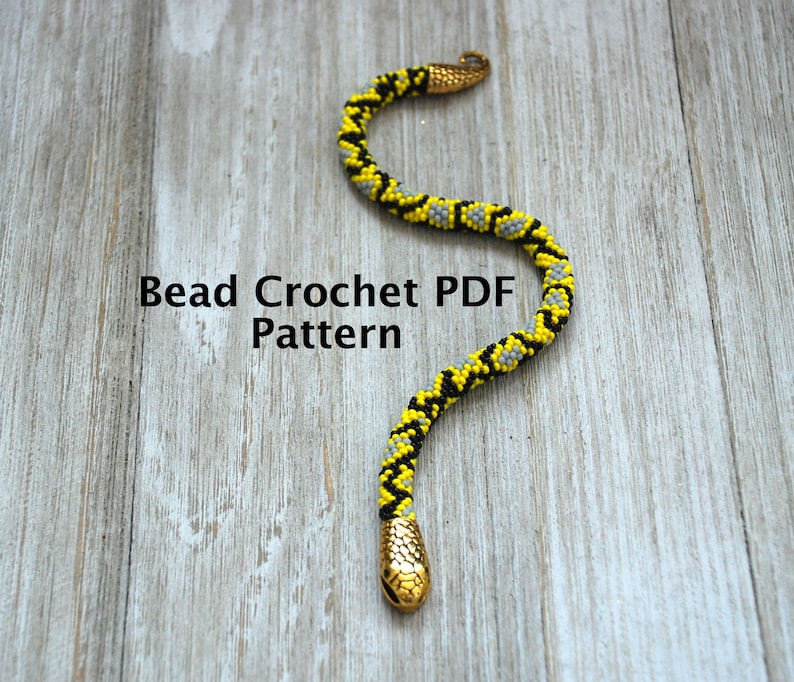 Beaded Bracelet Tutorial, Bead Crochet Snake Bracelet Pattern, Beaded
