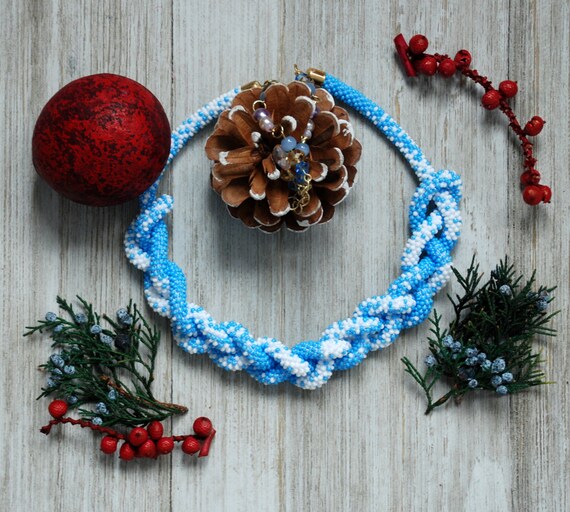 Braided hotsell bead necklace