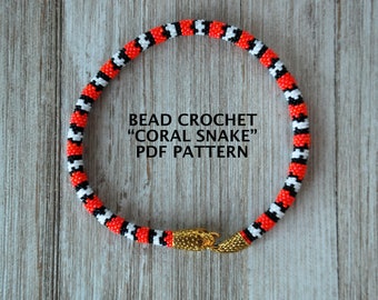 Beaded Bracelet Tutorial, Bead Crochet Snake Bracelet Pattern, Beaded Rope Pattern, Beaded Bracelet Tutorial, Beaded Rope Scheme