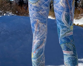 HEAVENLY Ski Trail Map Leggings