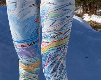 Whistler/BC Ski Trail Map Leggings