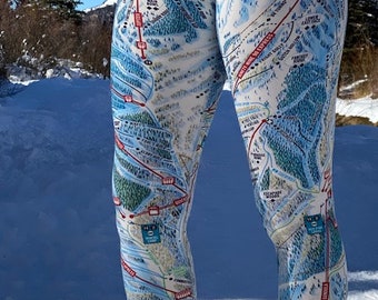 PARK CITY Ski Trail Map Leggings