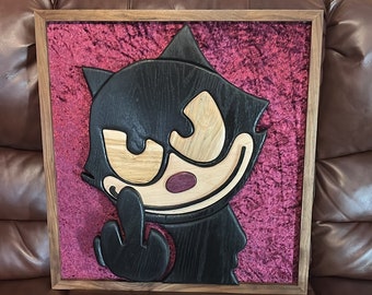 Custom Felix the Cat Intarsia