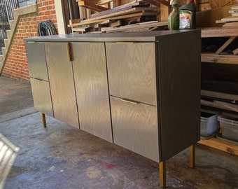 Custom 4 door cabinet with faux drawers