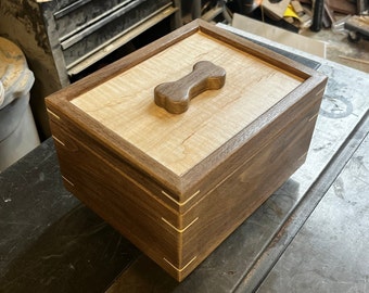 Custom Pet Urn - black walnut & curly maple