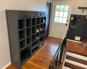 Custom Entryway Storage Cabinet with Drawers
