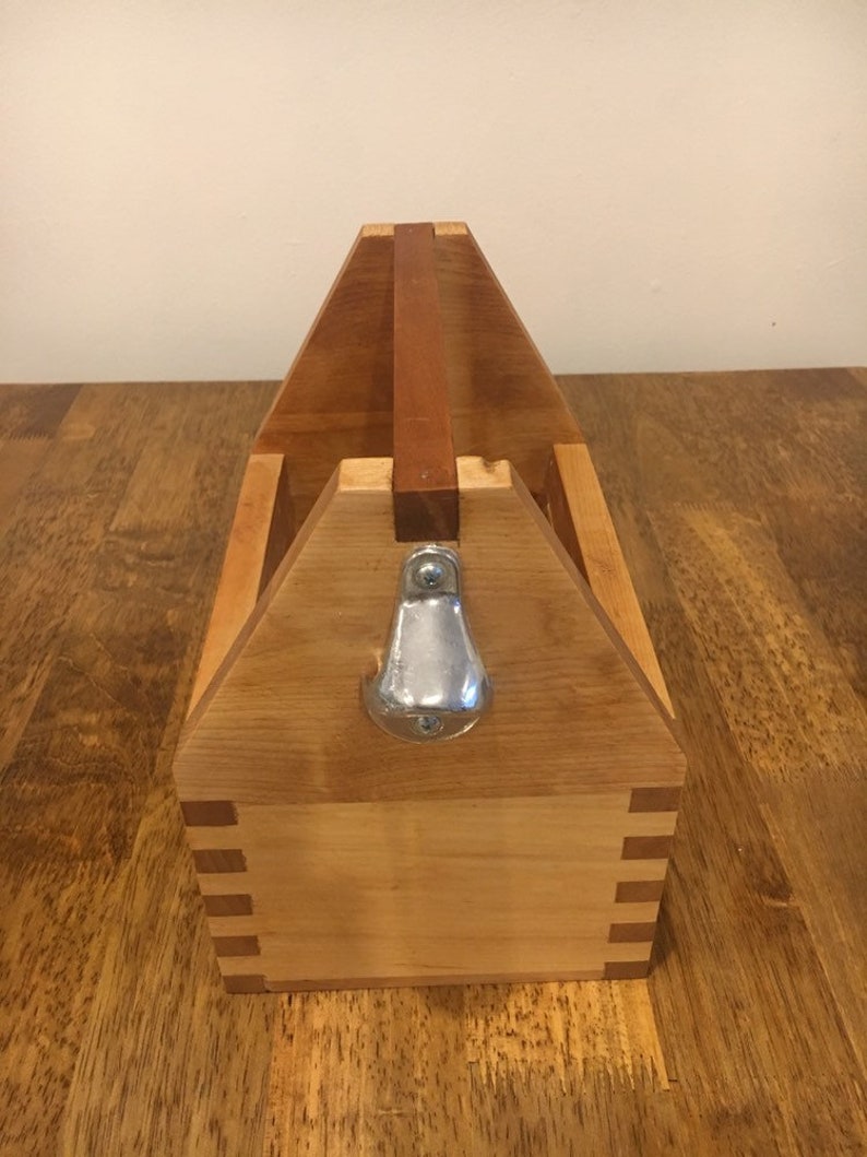 Wooden Box-Joint 6 Pack Beer Caddy Holder