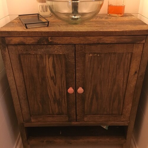 Rustic Bathroom Vanity Rustic Reclaimed Barn Wood 24 or 30 - Etsy