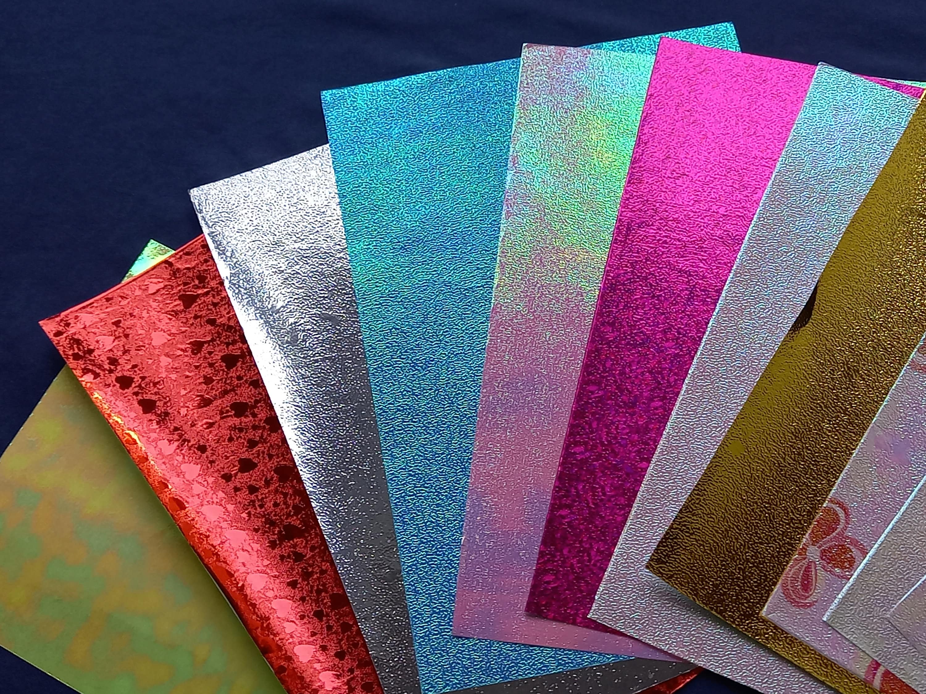 12 Sheets of Beautiful Glitter Paper, Lots of Colours and Designs Individual Sheets Available