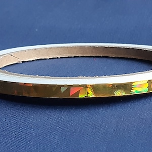 1 rolka złotej holograficznej taśmy metalicznej trwałej 5 mm X 10 metrów