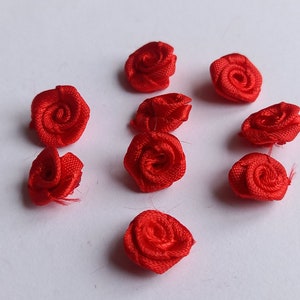 20 12 mm Rosenknospen aus Satin, ideal zum Dekorieren Ihrer Projekte
