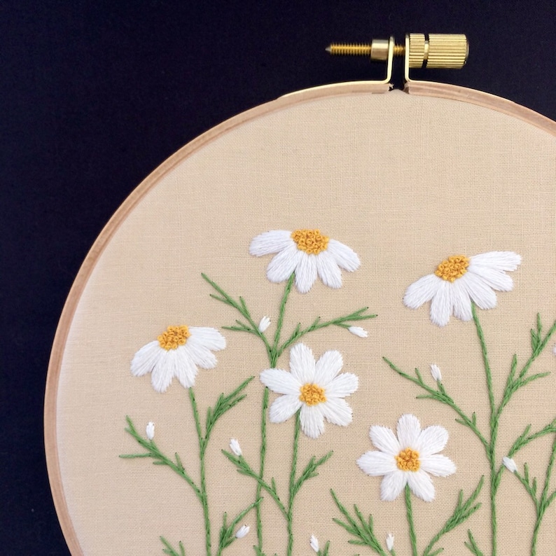 Hand Embroidery PDF Pattern. DAISY Hand Embroidery Pattern Etsy