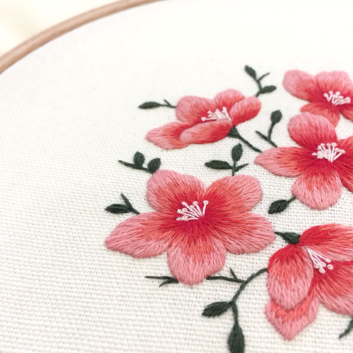 Hand Embroidery PDF Pattern. Cherry Blossom Hand Embroidery Pattern ...