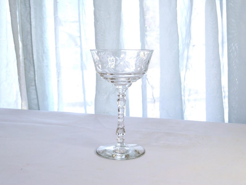 Champagne Coupe Glasses, Halifax Pattern by Rock Sharpe, Set of 4 - Etsy
