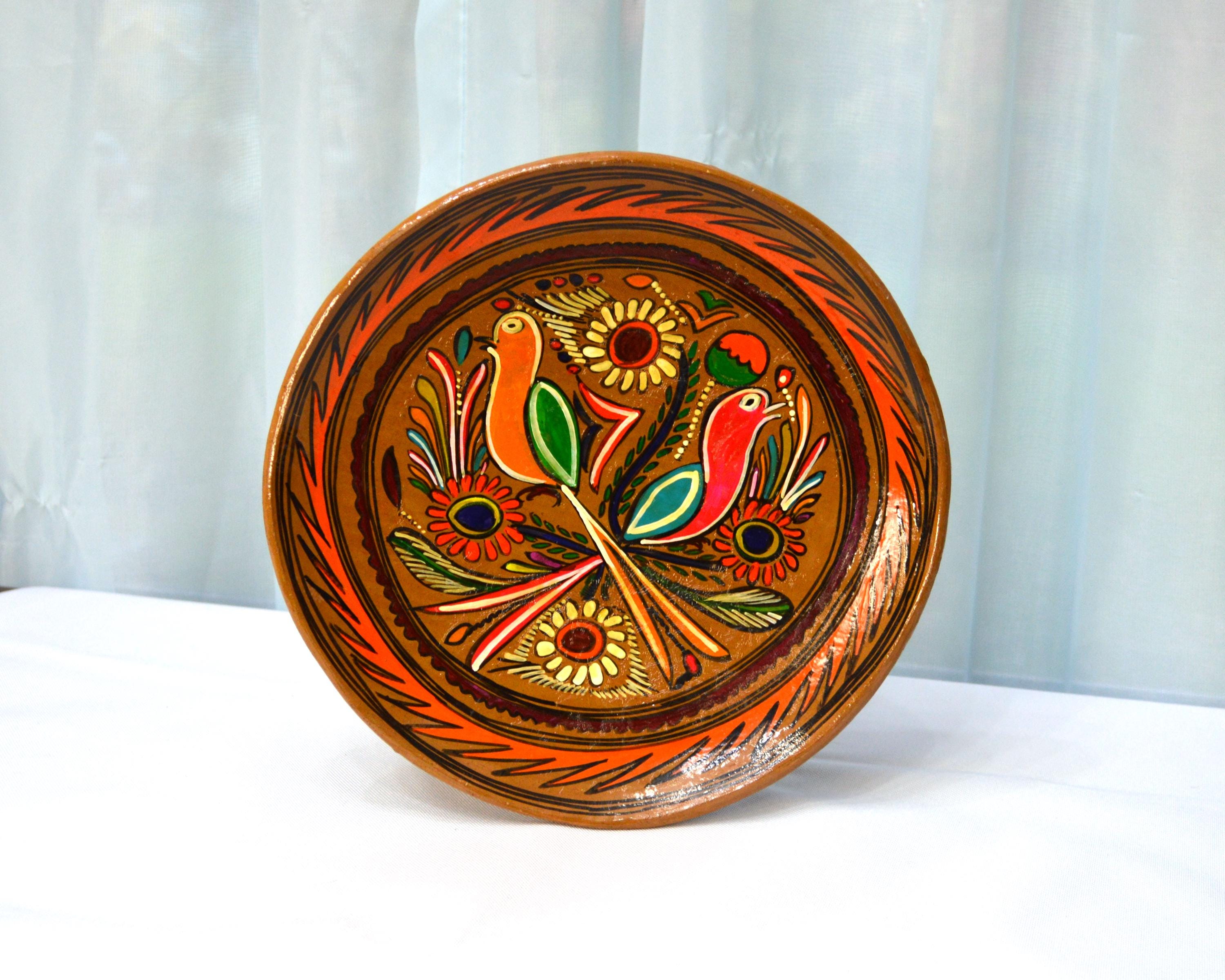 古陶器　メキシコ　2個 Mexican clay plates - Etsy 日本