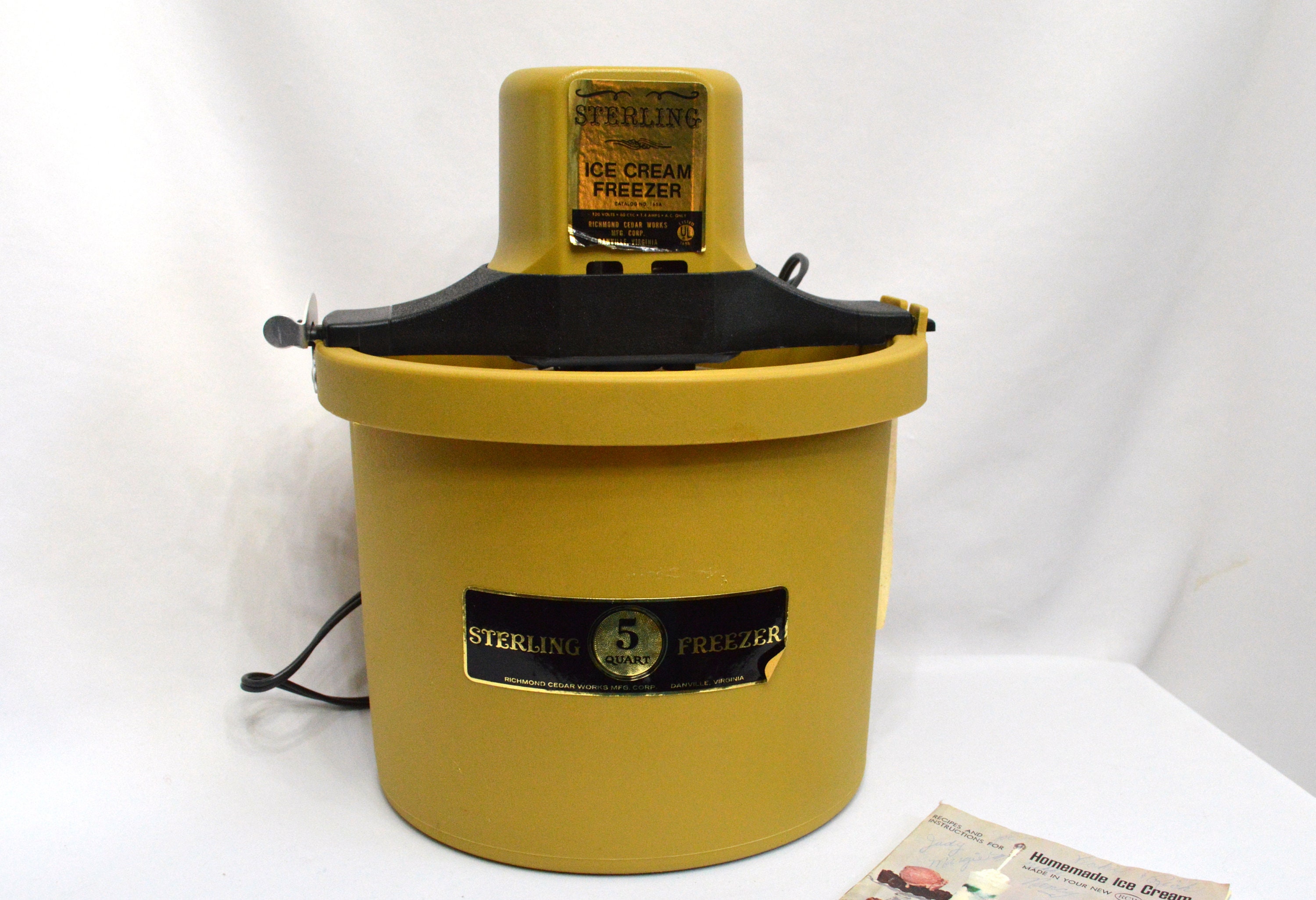 RCW Sterling Ice Cream Freezer 5 Quart Capacity Electric Etsy