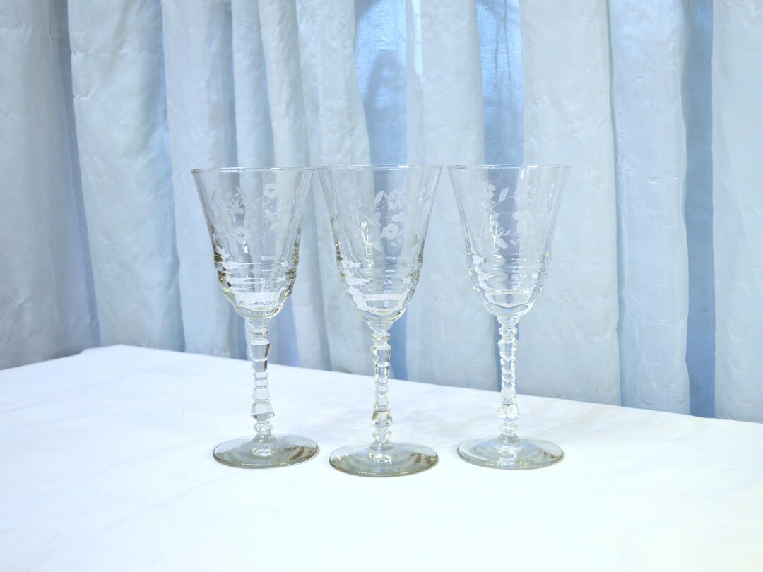Water Goblets, Halifax Pattern by Rock Sharpe, Set of 3 - Etsy