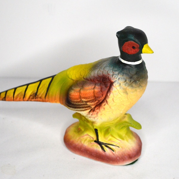 Vintage Ring-Necked Pheasant Figurine by National Potteries