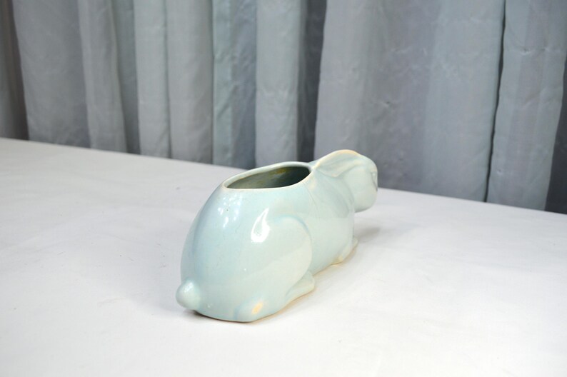 Small Blue Rabbit Ceramic Planter - Etsy