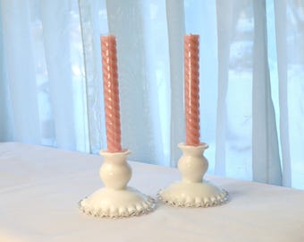 フェントン製シルバークレストキャンドルホルダー、2個セット - Etsy 日本