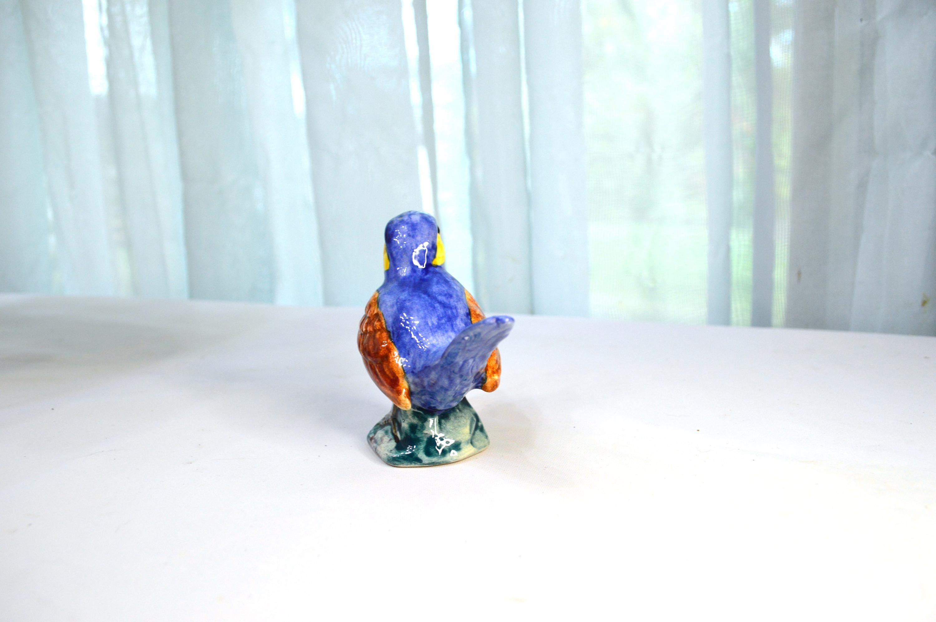 ヴィンテージ陶器製青い鳥の置物 - Etsy 日本
