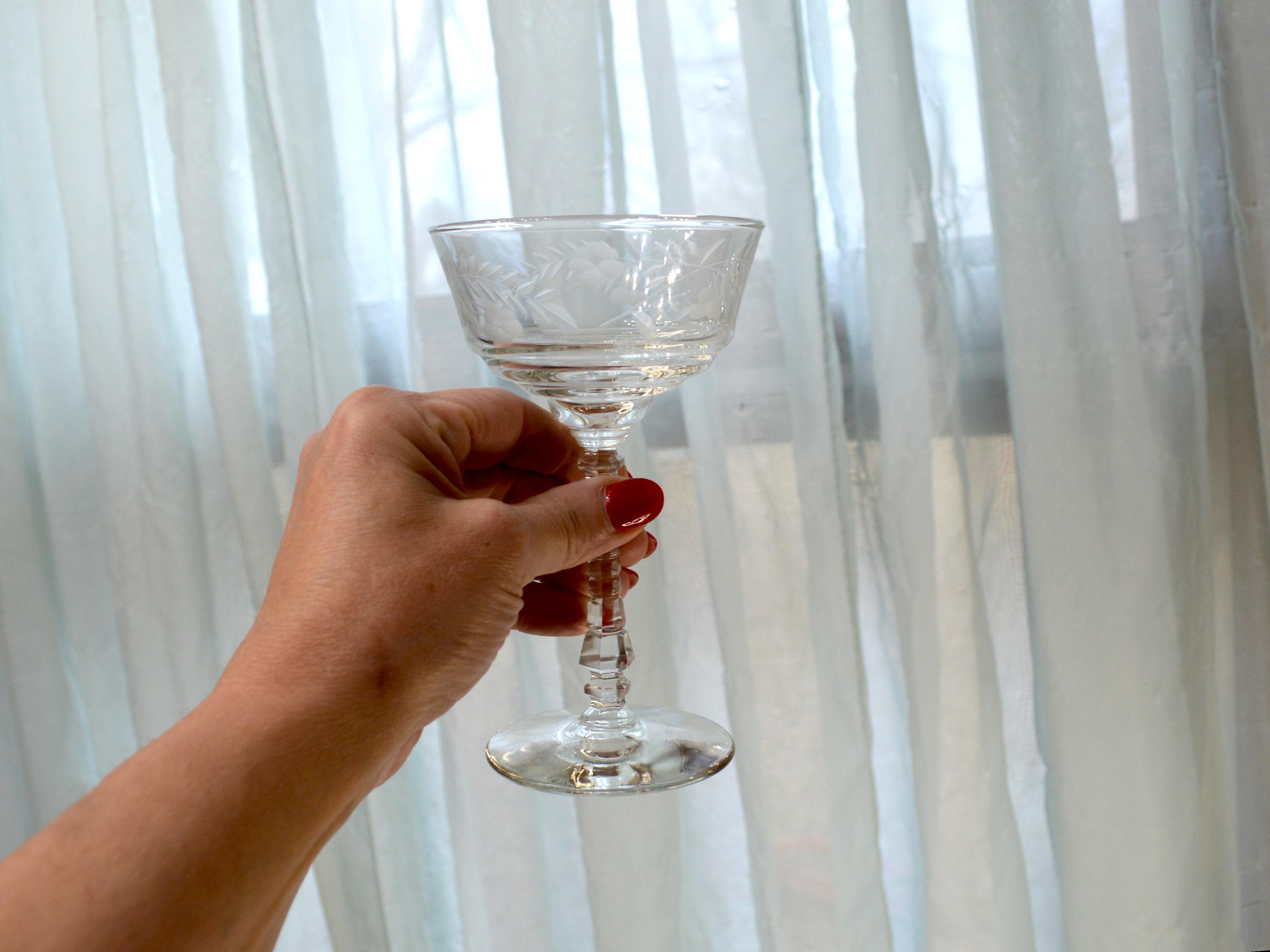 Champagne Coupe Glasses, Halifax Pattern by Rock Sharpe, Set of 4 - Etsy