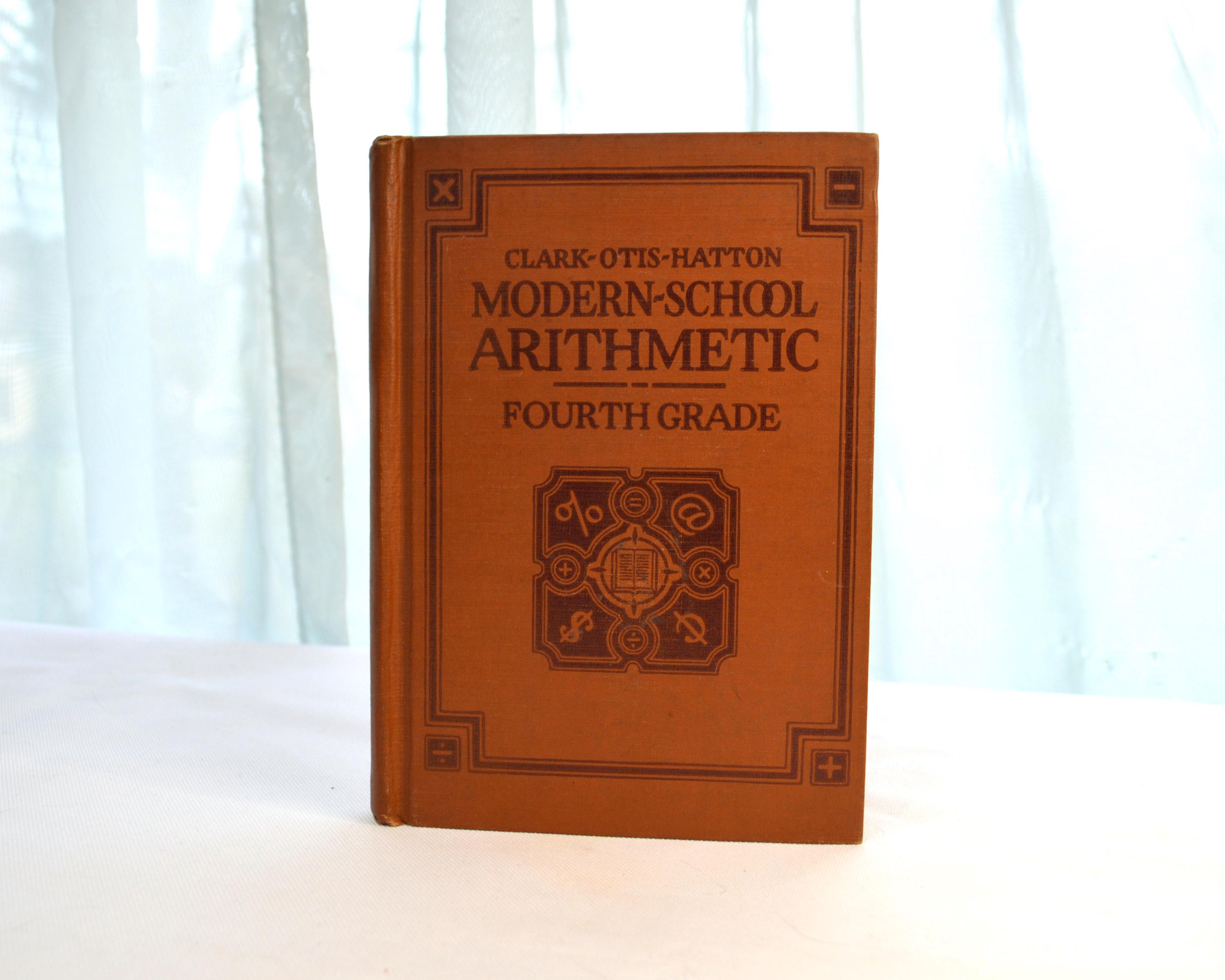 洋書 Arithmetic for Queensland Schools (1946) 1930s Math Textbook, Modern School Arithmetic Fourth Grade by Otis