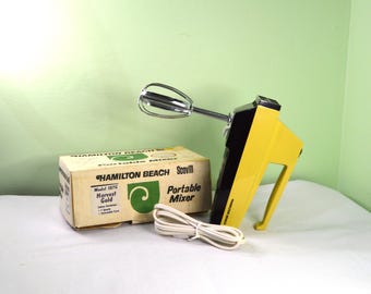 1970s Portable Mixer by Hamilton Beach Scovill, Harvest Gold