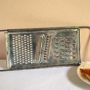 Vintage Aluminum Hand Held Cheese Grater Slicer 