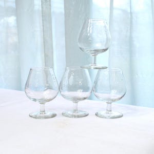 Princess House Brandy Snifters, Heritage Pattern, Set of 4