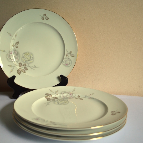 Vintage Dinner Plates, Sweetheart Rose by Johann Haviland Bavaria