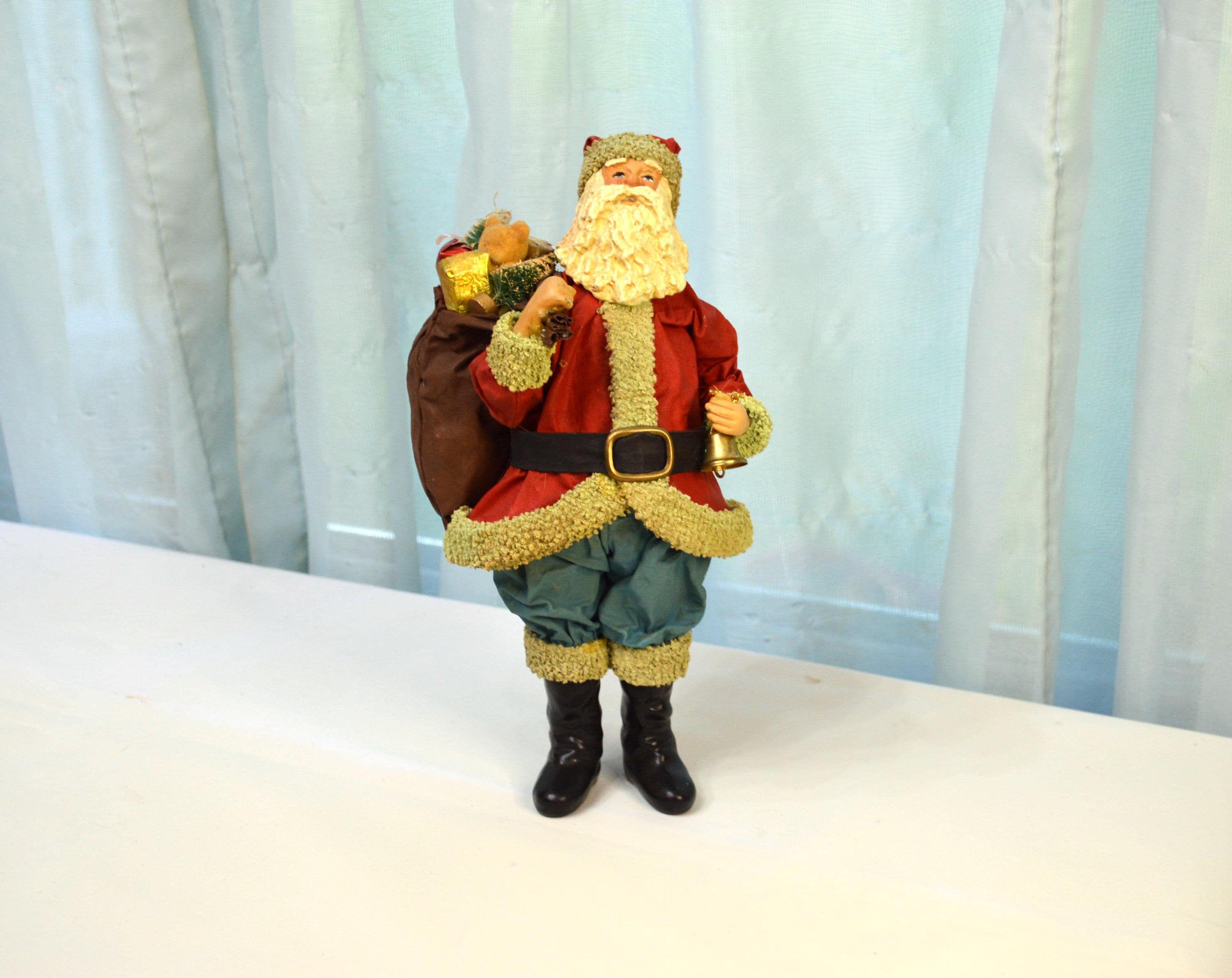 ヴィンテージ　ファブリックマルシェ（アメリカ製） サンタクロースの置物約25cm ヴィンテージ ファブリックマルシェ（アメリカ製