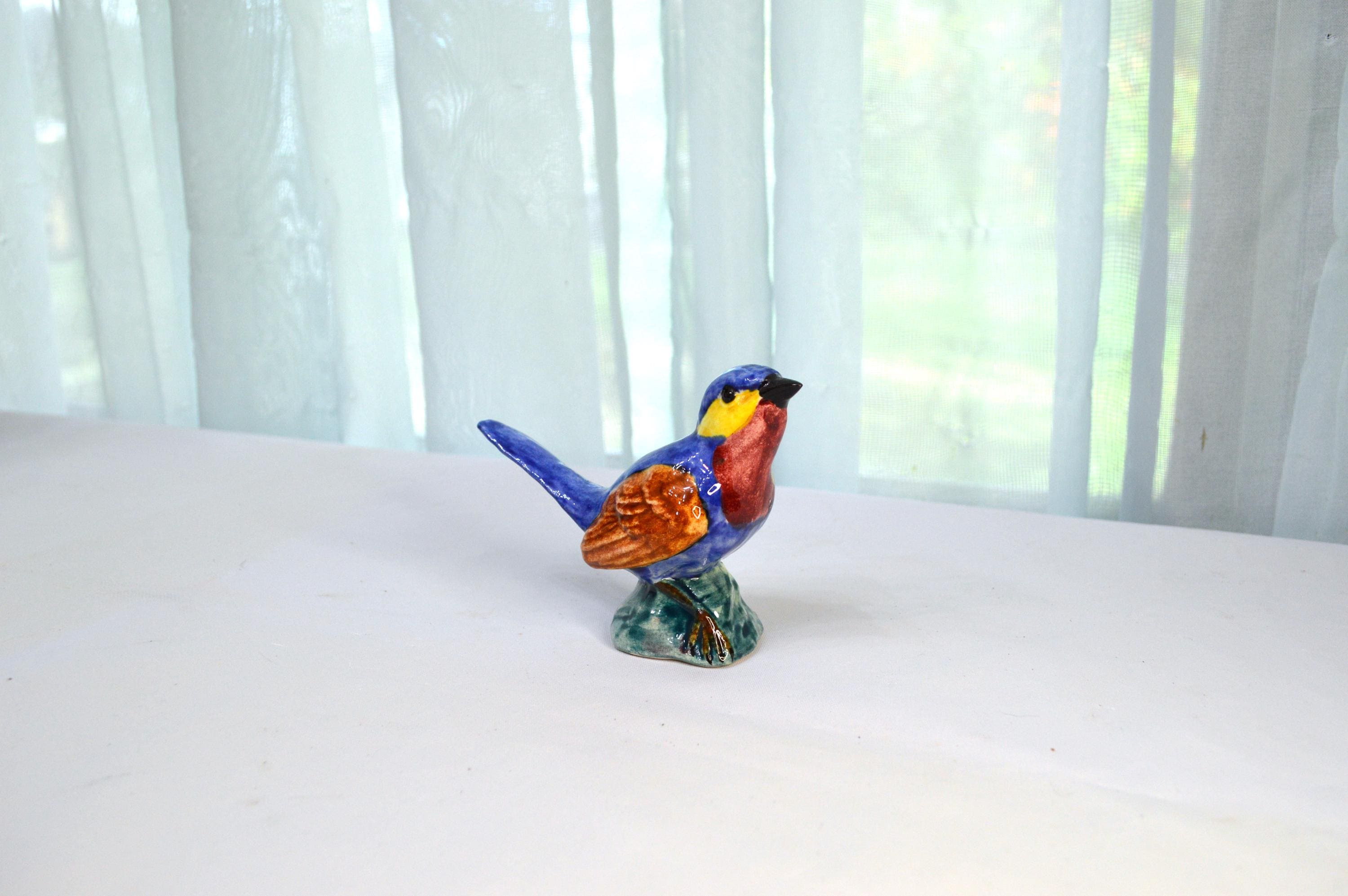 ヴィンテージブルーバード 陶器の置物·͜· ♡ ヴィンテージ陶器製青い鳥の置物 - Etsy 日本