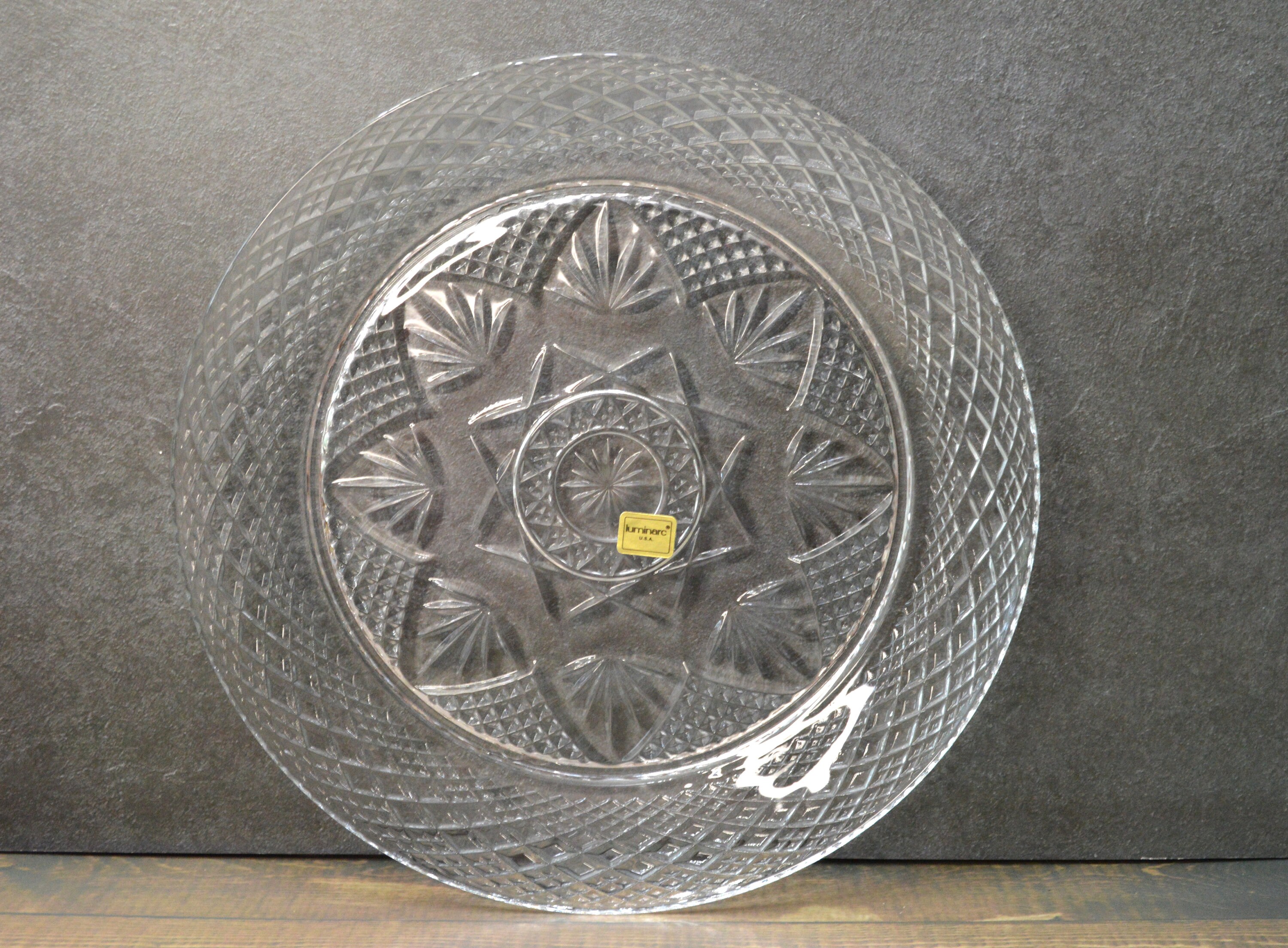 Luminarc Clear Glass Dinner Plates Antique Pattern Set of 4 Etsy