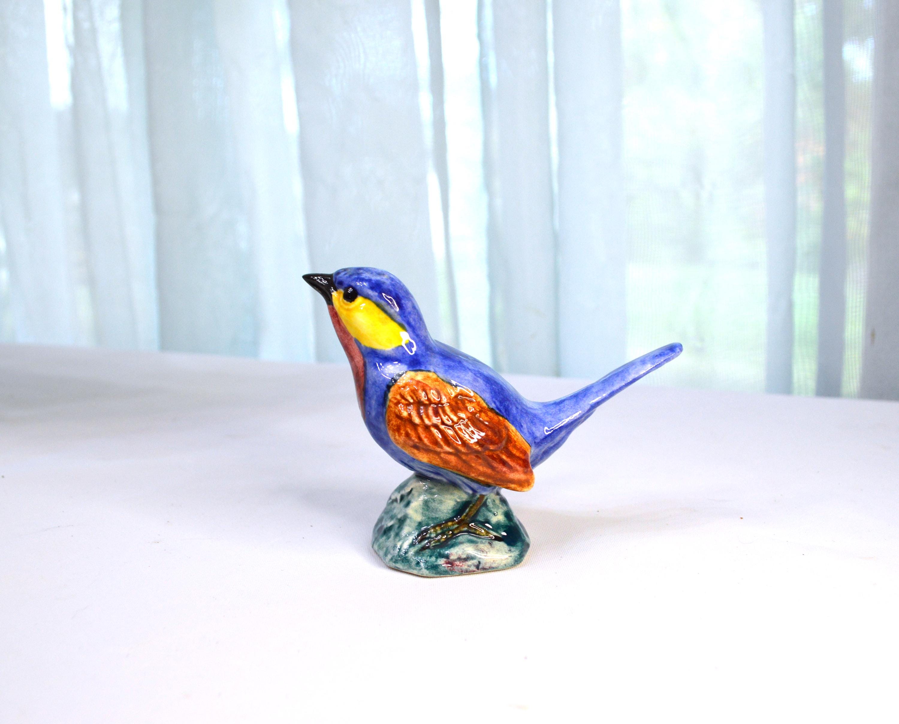 ヴィンテージ陶器製青い鳥の置物 - Etsy 日本