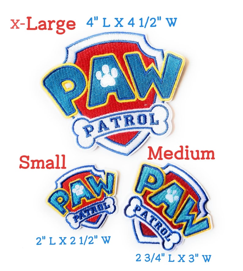 Paw Patrol Iron on Patch Paw Patrol Applique' Ready to Etsy