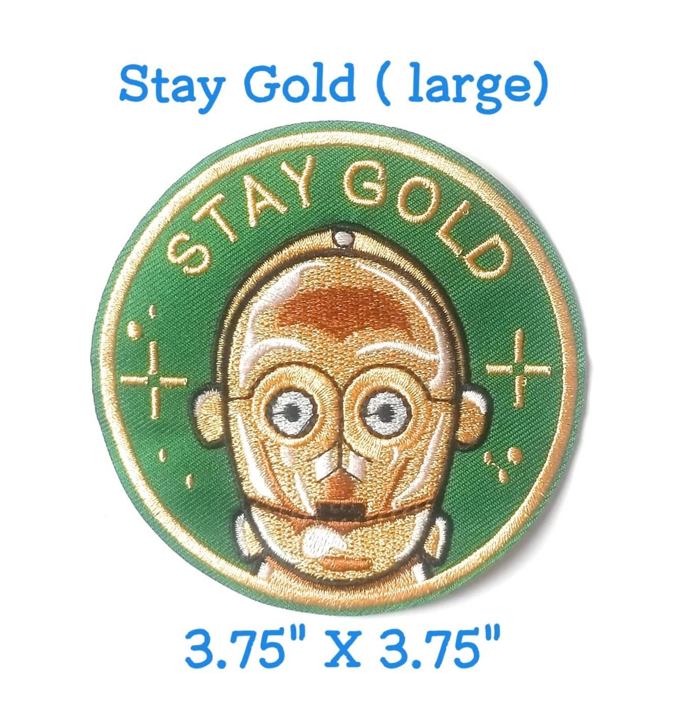 Patch écusson star wars robot stay gold 