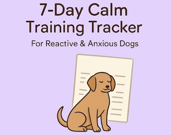 Vagus Nerve Training Plan for Reactive Dogs, 7-Day Calm Tracker, Dog Behavior Guide,  Anxious Dog Help, PDF Digital Download