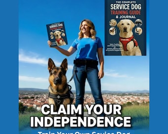Guía de entrenamiento para perros de servicio (PDF) para dueños y entrenadores / Paquete completo de recursos / Entrena a tu propio animal de servicio en casa / Trastorno de estrés postraumático (TEPT)