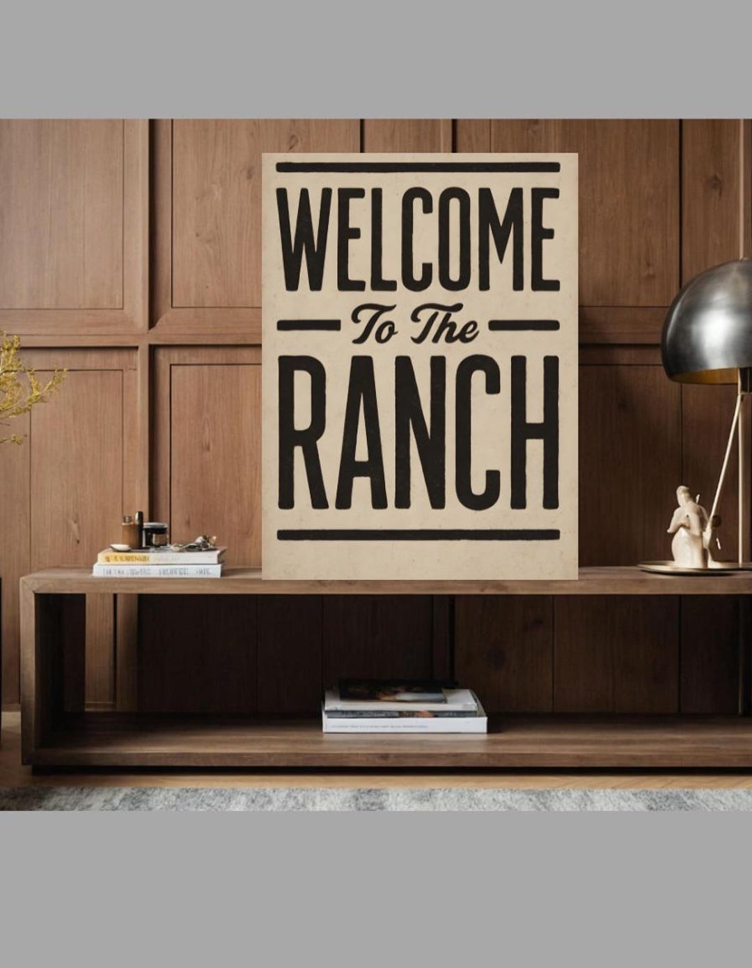 Welcome to the Ranch Printable Sign Wall Art, Vintage Western Rustic ...