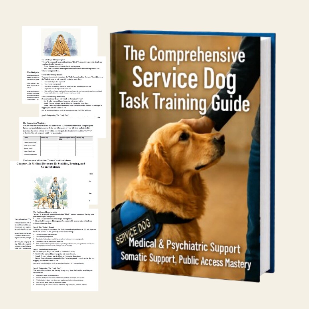 Comprehensive Service Dog Task Training Guide PDF | Owner-trainer ...