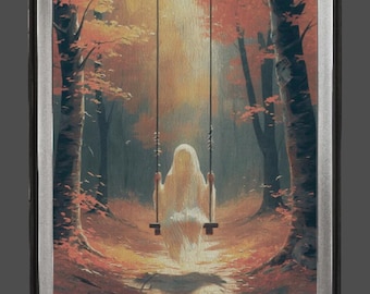 Buy Sheet Ghost on A Swing, Halloween, Haunting, Vintage Farmhouse