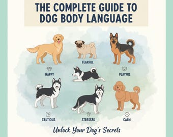 PDF gids lichaamstaal hond, trainingsboek honden, e-boek socialisatie puppy's, communicatiehandleiding honden, digitale download
