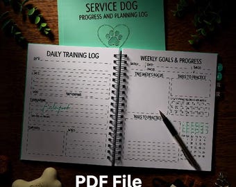Service Dog Progress and Planning Log PDF | Training Tracker & Development Journal | Printable Checklist | Service Animal | Digital Download