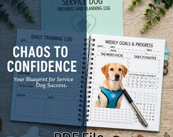Service Dog Progress and Planning Log PDF | Printable Checklist | Service Animal | Training Tracker & Development Journal  Digital Download